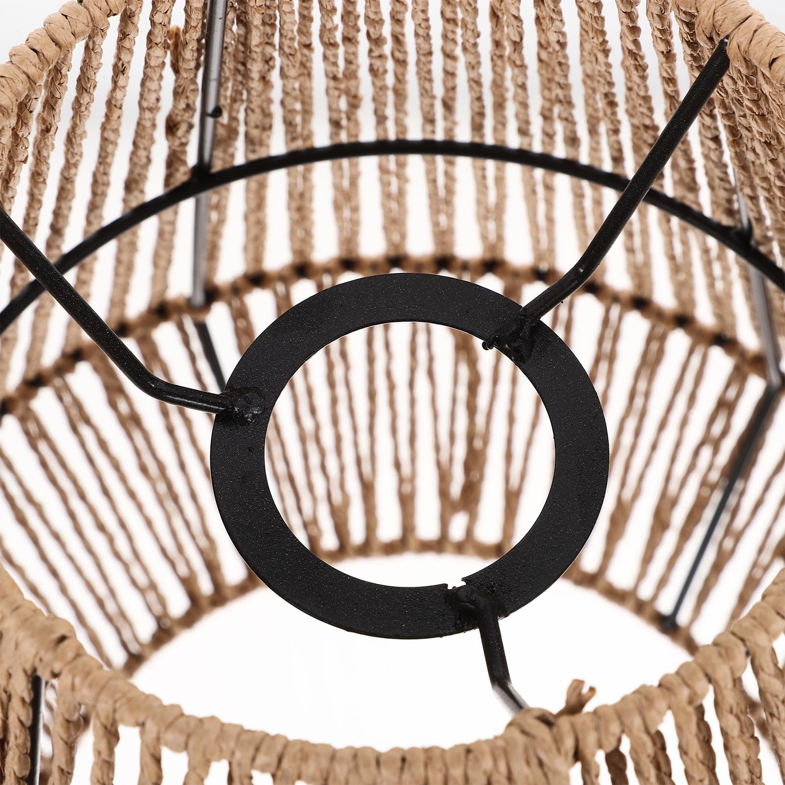 Paralume in Rattan Rustico per Lampada a Sospensione, Copertura Lampada Artigianale, Facile Installazione, Design Creativo per Soggiorno e Ristorante