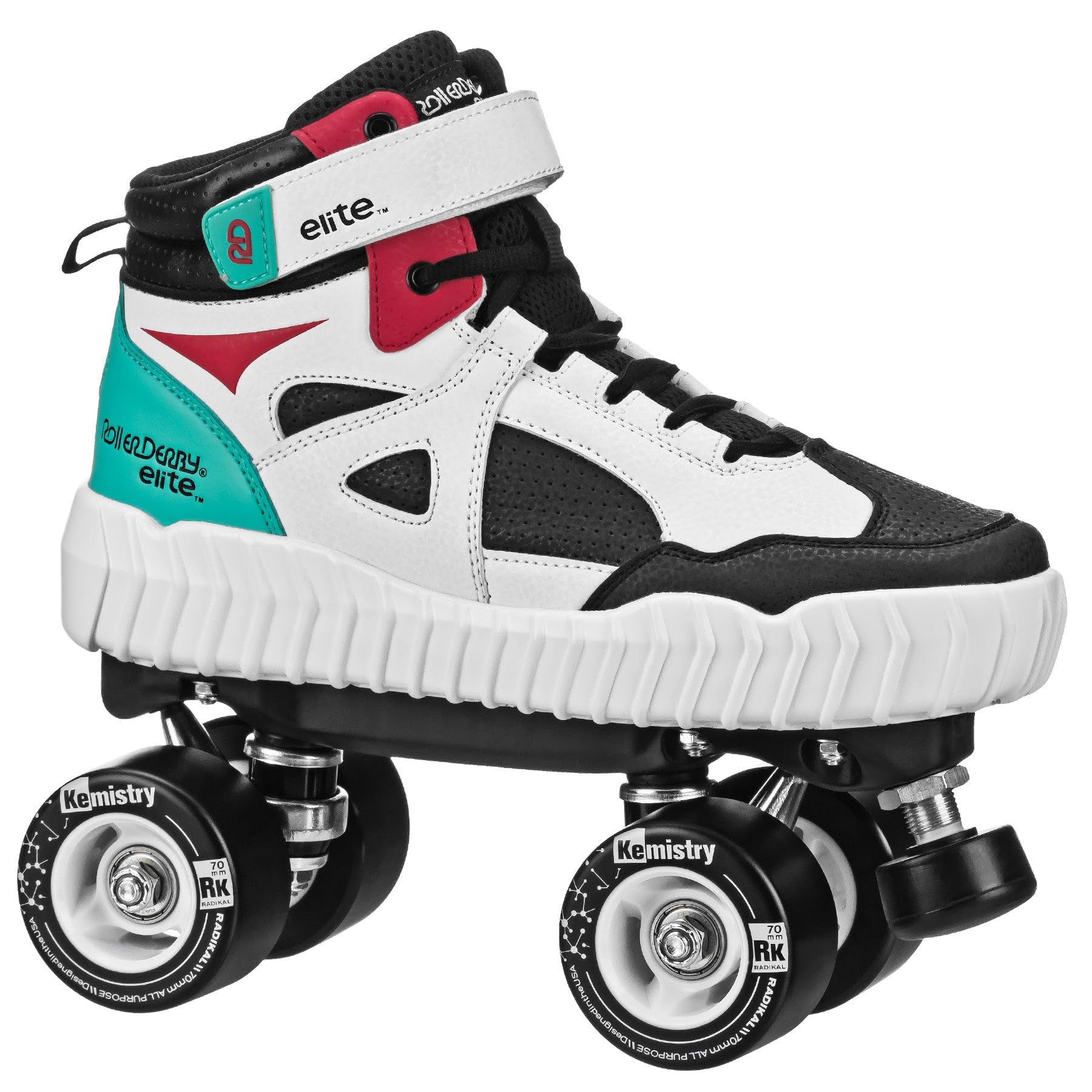 Roller Derby Elite Glidr Sneaker Skate, Rot/Schwarz, Größe 39/40