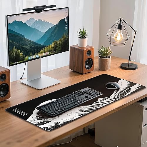 Miniatura 7 de Kanagawa - Alfombrilla de mouse para juegos - Tapete de escritorio para teclado y mouse - Alfombrilla de mouse grande para escritorio, alfombrilla