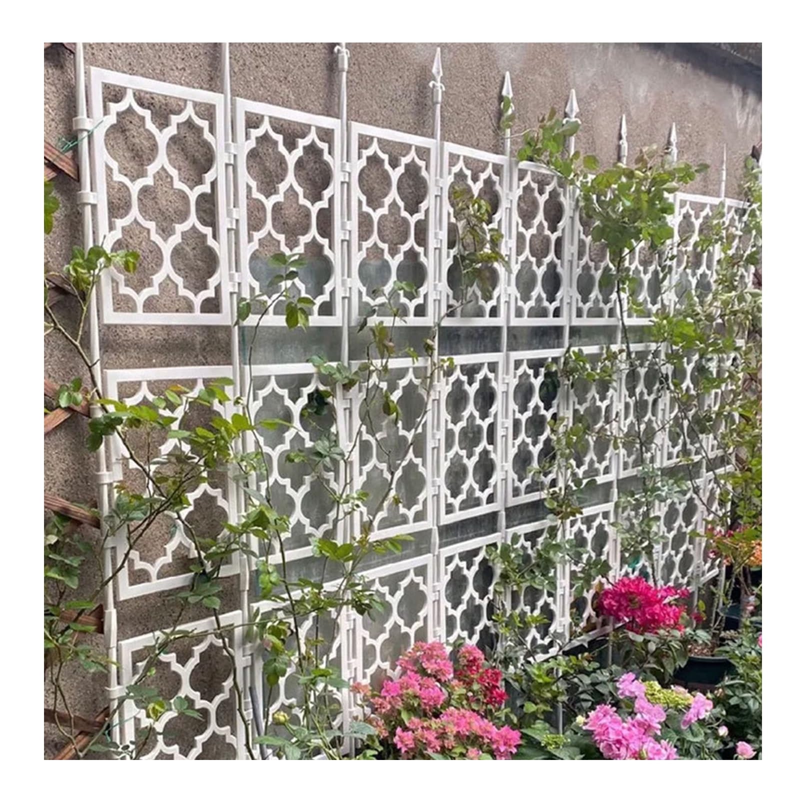 Treillis de jardin en métal robuste pour plantes grimpantes, tuteur extérieur vigne et potager