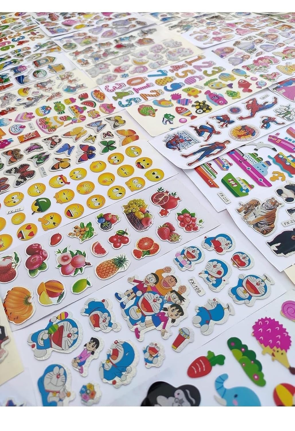 12 Color Air Dry Clay with Assorted Sticker Sheet Combo | Soft Modeling Clay Set with 3 Sculpting Tools + 1 Kids Sticker Sheet | DIY Art & Craft Kit | Birthday Return Gift for Kids-image-49
