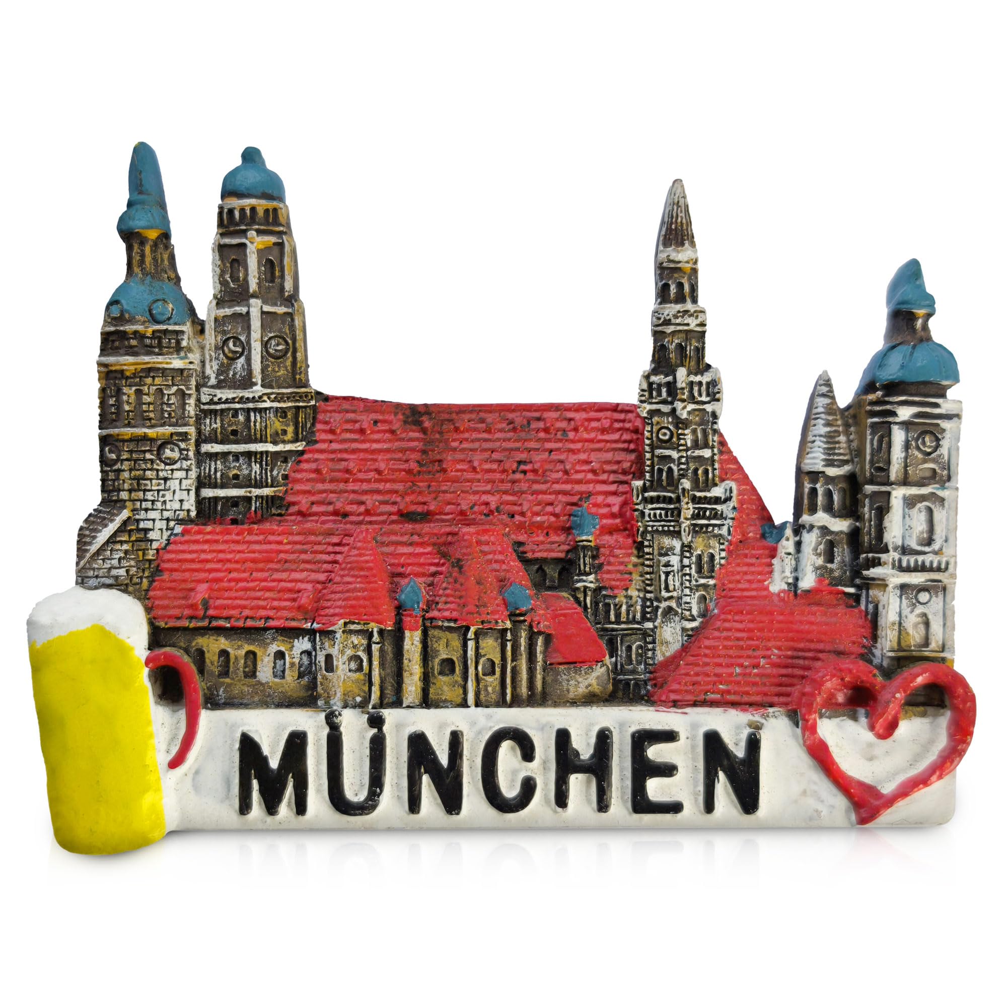 Maxi-Solutions Munich (München) Munich Munchen 3D Resin Fridge Magnet Bavaria City Germany Souvenir Travel Gift Collectible 7.1 X 5.4 X 1.2Cm