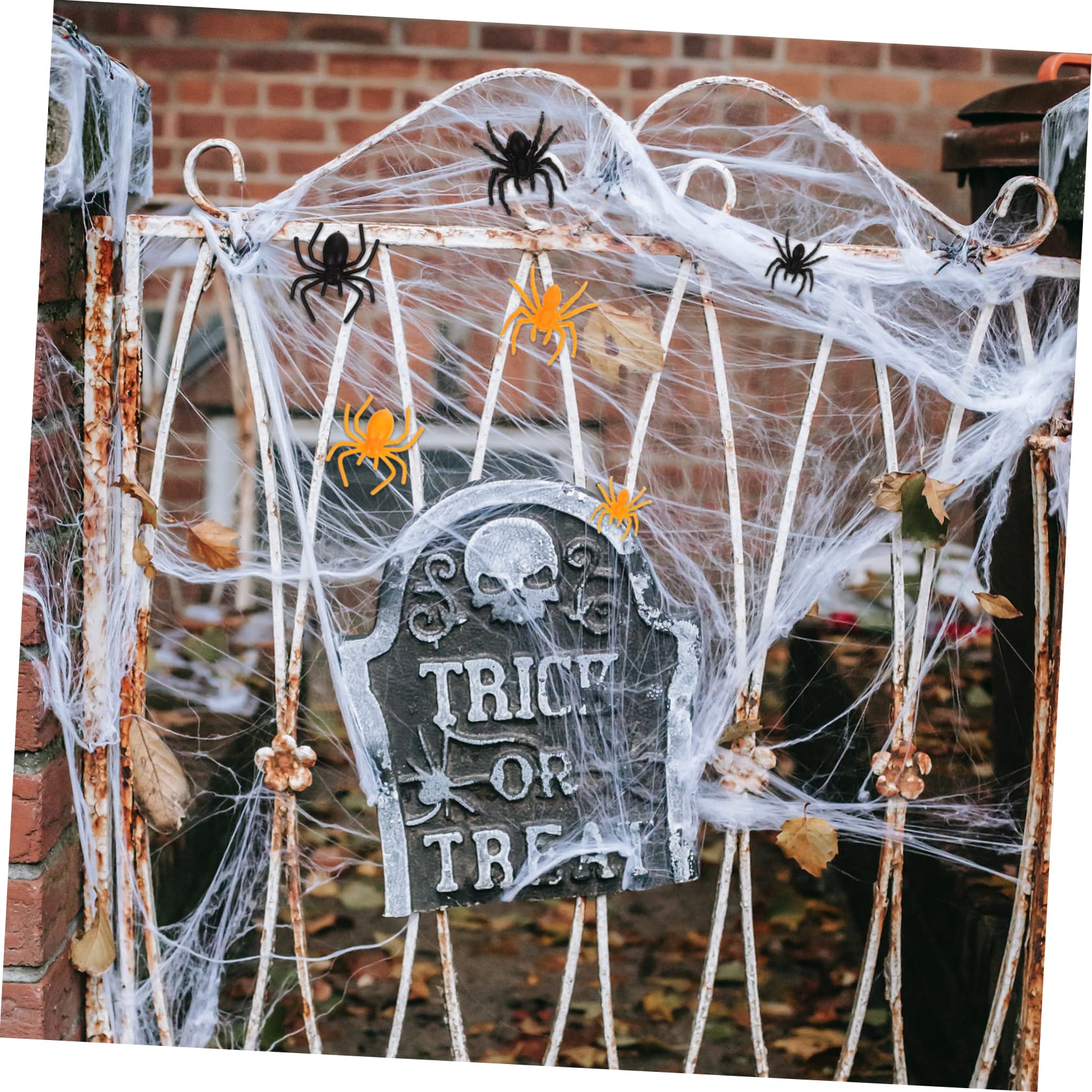 VICASKY 800pezzi Spiders Realistici per Decorazioni Halloween Giocattoli per Scherzi e Ragnatele e Accessori per Party Halloween