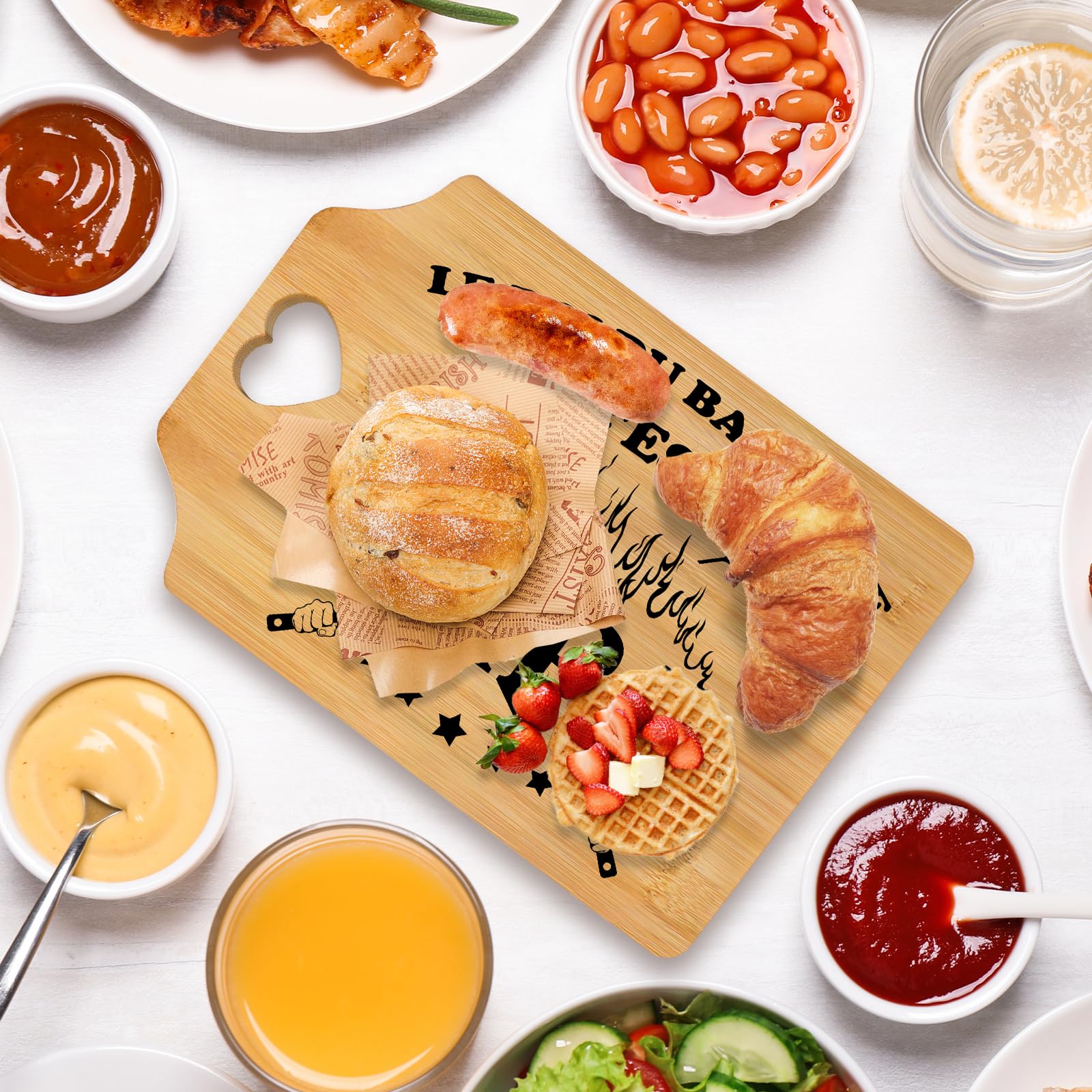 Planche à découper en bambou Cadeau pour Papa Fête des Pères Noël