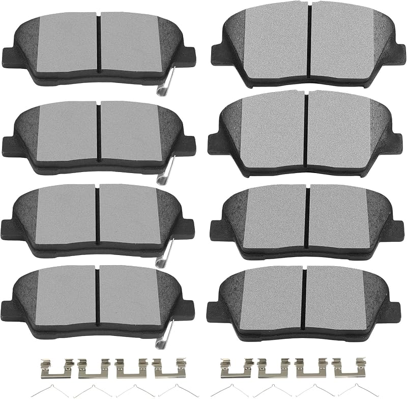 Pastilhas de freio cerâmicas SCITOO D1815/D1816 dianteiras e traseiras para Kia Sorento 2016–2020 – 8 unidades