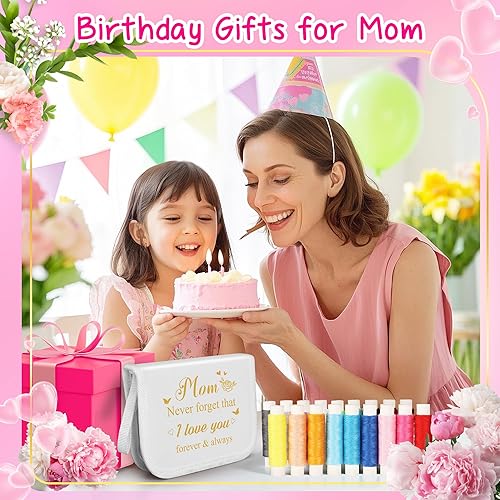 Miniatura 31 de Coquimbo Kit de costura de regalo de Navidad para mujeres, abuela, mamá, adultos, niños, principiantes, viajeros, emergencias, suministros de Negro