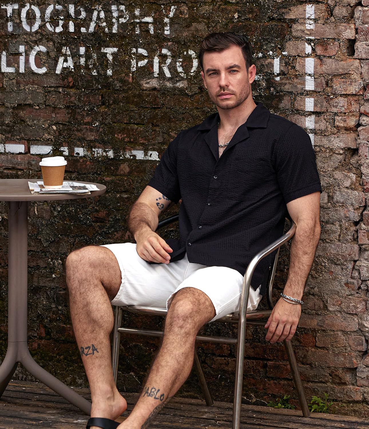 VATPAVE Mens Striped Summer Shirt Casual Button Down Short Sleeve Beach Shirts Cotton Shirts for Men - Image 3