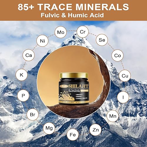 Miniatura 5 de Shilajit - Resina Shilajit orgánica pura del Himalaya, suplemento de alta pureza de 600 mg con más de 85 oligoelementos y ácido fúlvico para energía