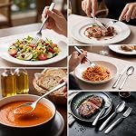 LIANYU 60-Piece Heavy Duty Silverware Set, Stainless Steel Flatware Cutlery Set for 12, Heavy Weight Eating Utensils for Home Restaurant Wedding, Dishwasher Safe, Mirror Polished