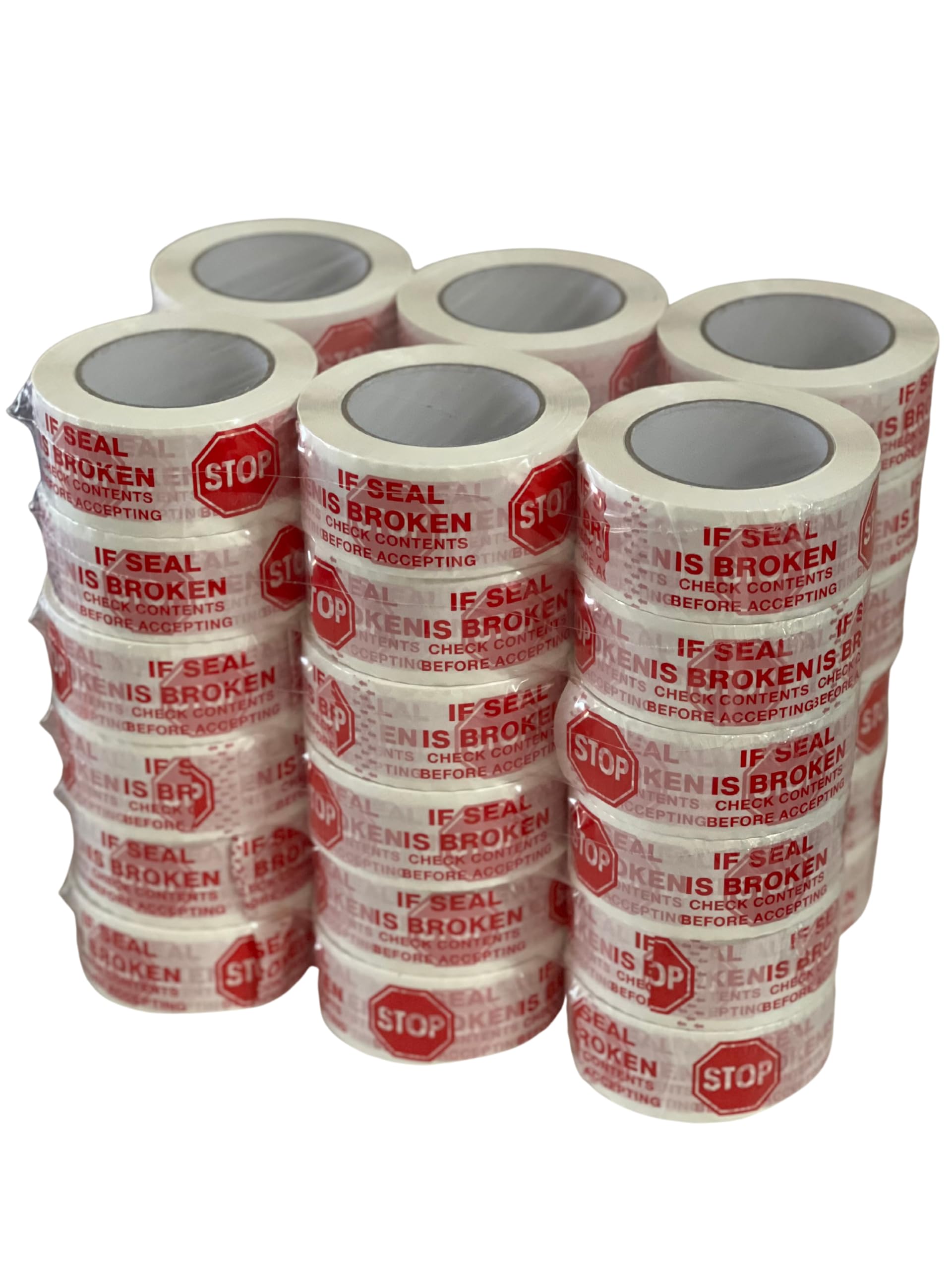 IPACKNOW Heavy Duty Stop Sign Tape 36 Rolls 2 Inch x 110 Yards (330 Feet) Per Roll 2.5 Mil Carton Sealing Tape for Shipping Packaging Moving Office
