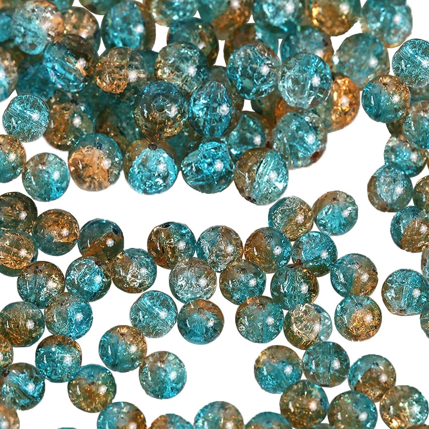 100pcs 10mm Crackle Crystal Glass Pale-Red-Dark Beads for DIY Craft Earring Necklace Bracelet Jewelry image 3