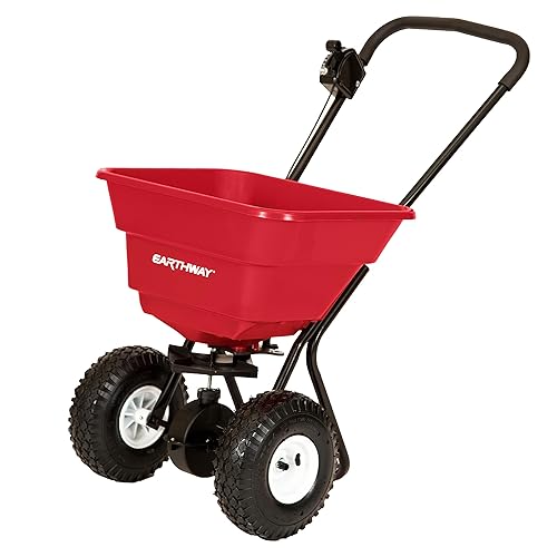 EarthWay 2050P 80lb Broadcast Spreader, Lawn Aerator, Fertilizer Spreader, 80lb