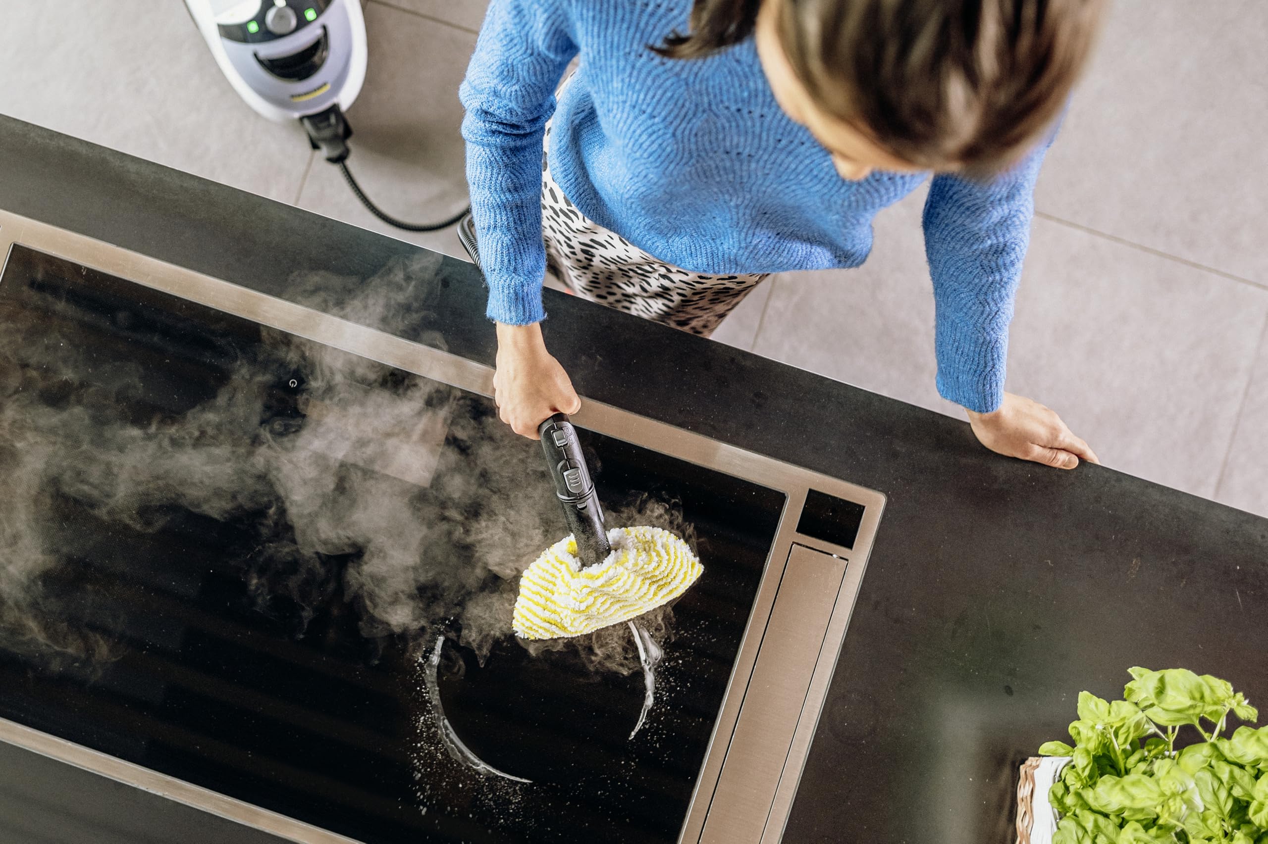 Kärcher Nettoyeur vapeur SC 5 EasyFix Iron Select Bath Edition, pression vapeur : max. 4,2 bars, temps de chauffe : 180 s, puissance : 2 250 W, surface traitée : 150 m², réservoir : 1,5 l