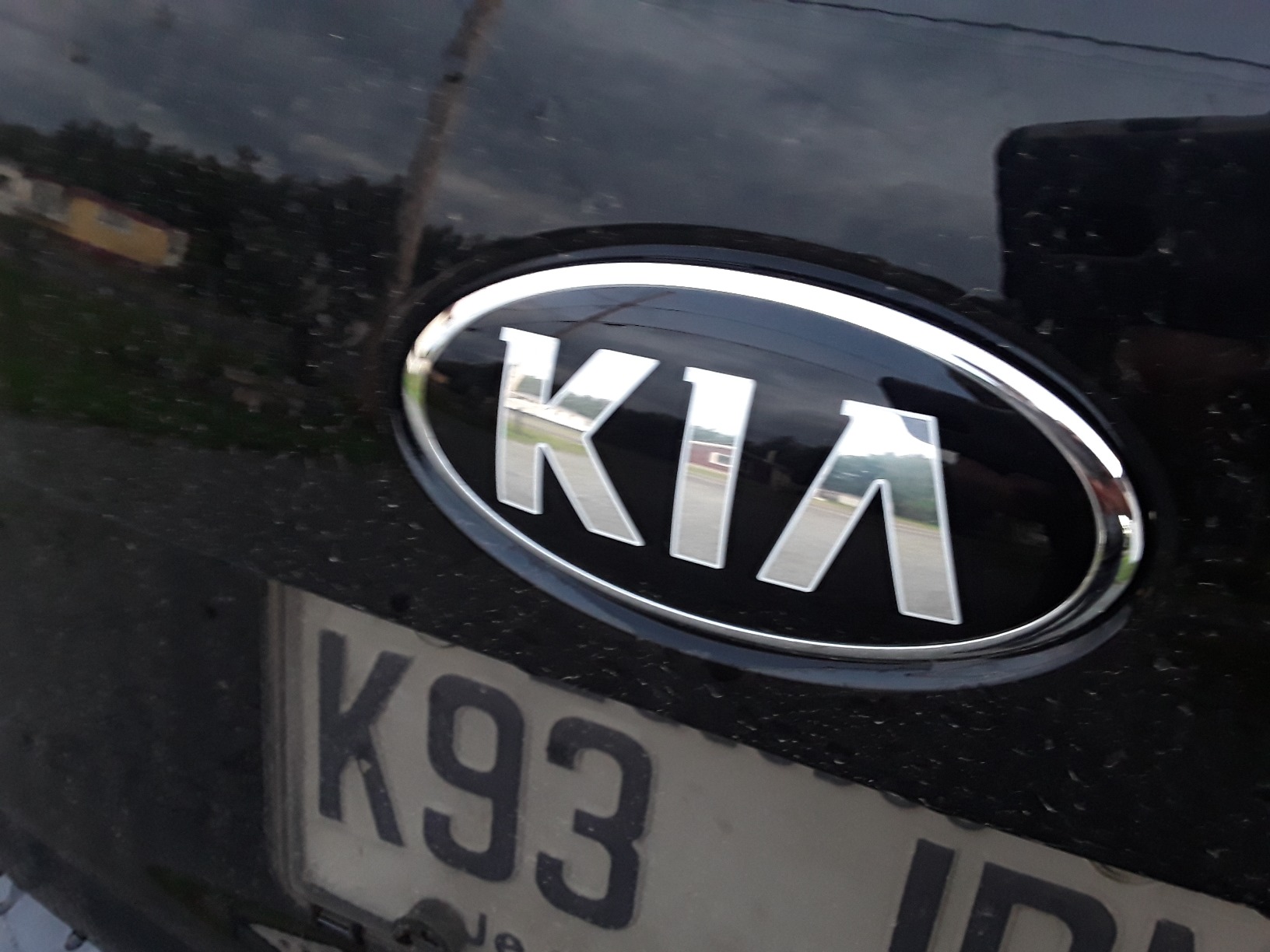 Genuine Kia Optima Rear Trunk Emblem 2014-2015 - Chrome & Black - 863202T500