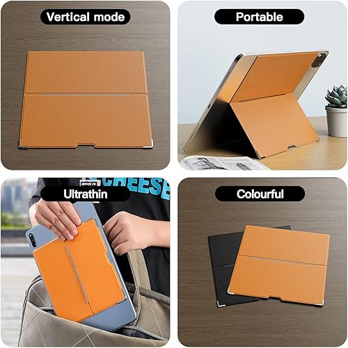 Miniatura 5 de Soporte adhesivo para tableta, soporte plano invisible para iPad, soporte universal ajustable para tabletas de hasta 10.8-11 pulgadas (amarillo)