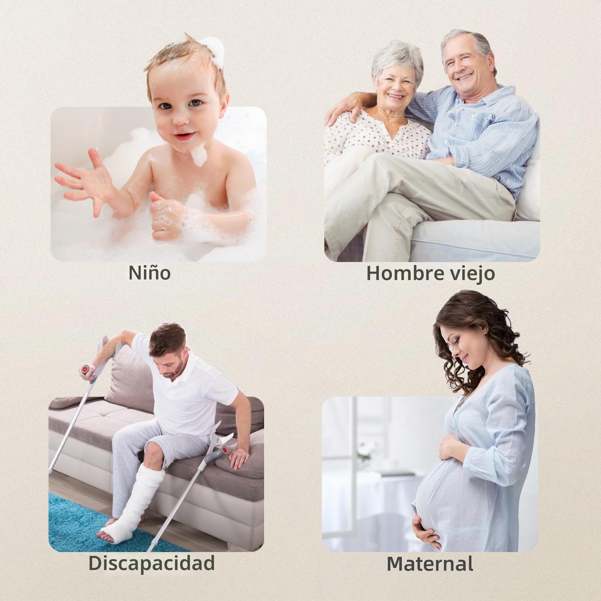 ITSOGOO Asa Bañera para Mayores Acolchada Regulable (Borde Liso ≥9 cm),Asidero Bañera Adultos Seguridad,Capacidad de Carga Hasta 136 kg,Apoyo Asa,Blanco Negro