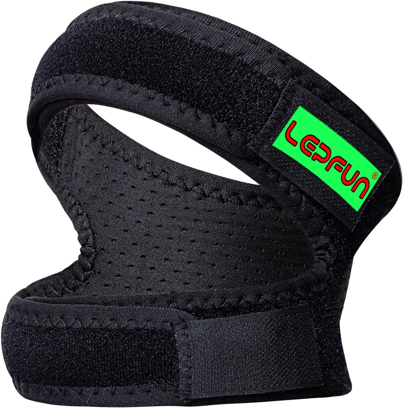 Lepfun P3000 Patella Knee Strap,Adjustable Dual Strap Band Brace for Knee Support- Fit Running, Basketball and Arthritis.(1 Piece)