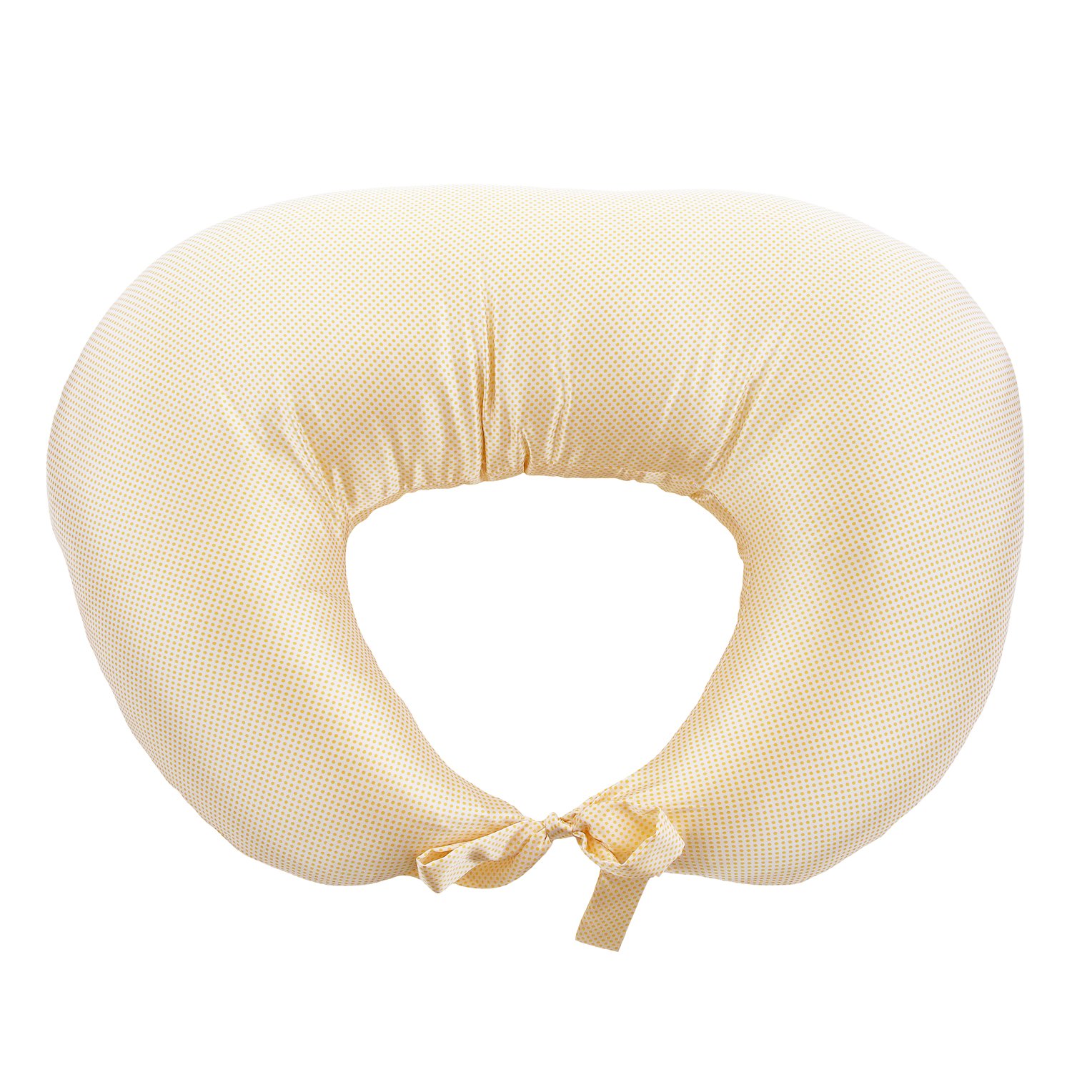 My Blankee Nursing Pillow with Mini Dot Charmeuse Satin Slipcover, Yellow, Large/X-Large