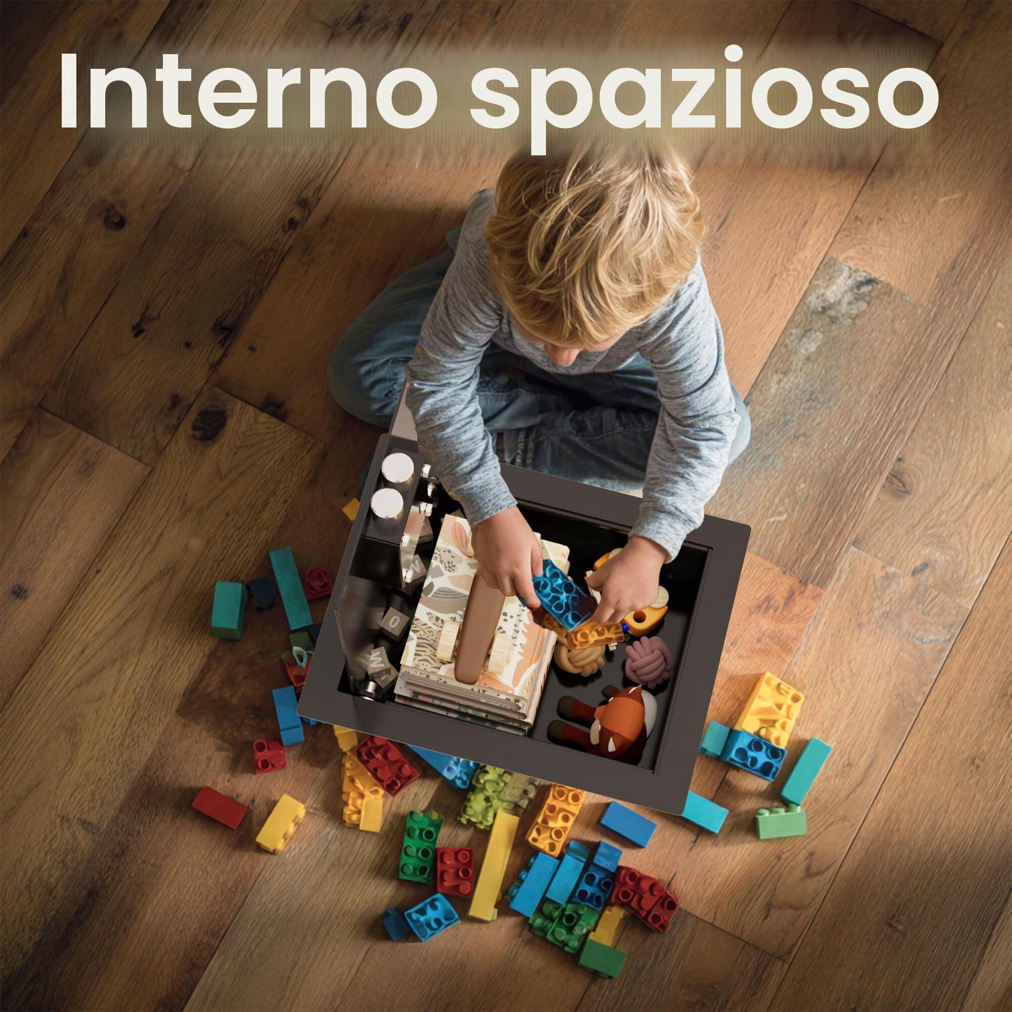 KornerBatl Cassaforte da Pavimento, Cassaforte di Sicurezza Nascosta da 0,405 m³ per Casa con Serratura a Chiave