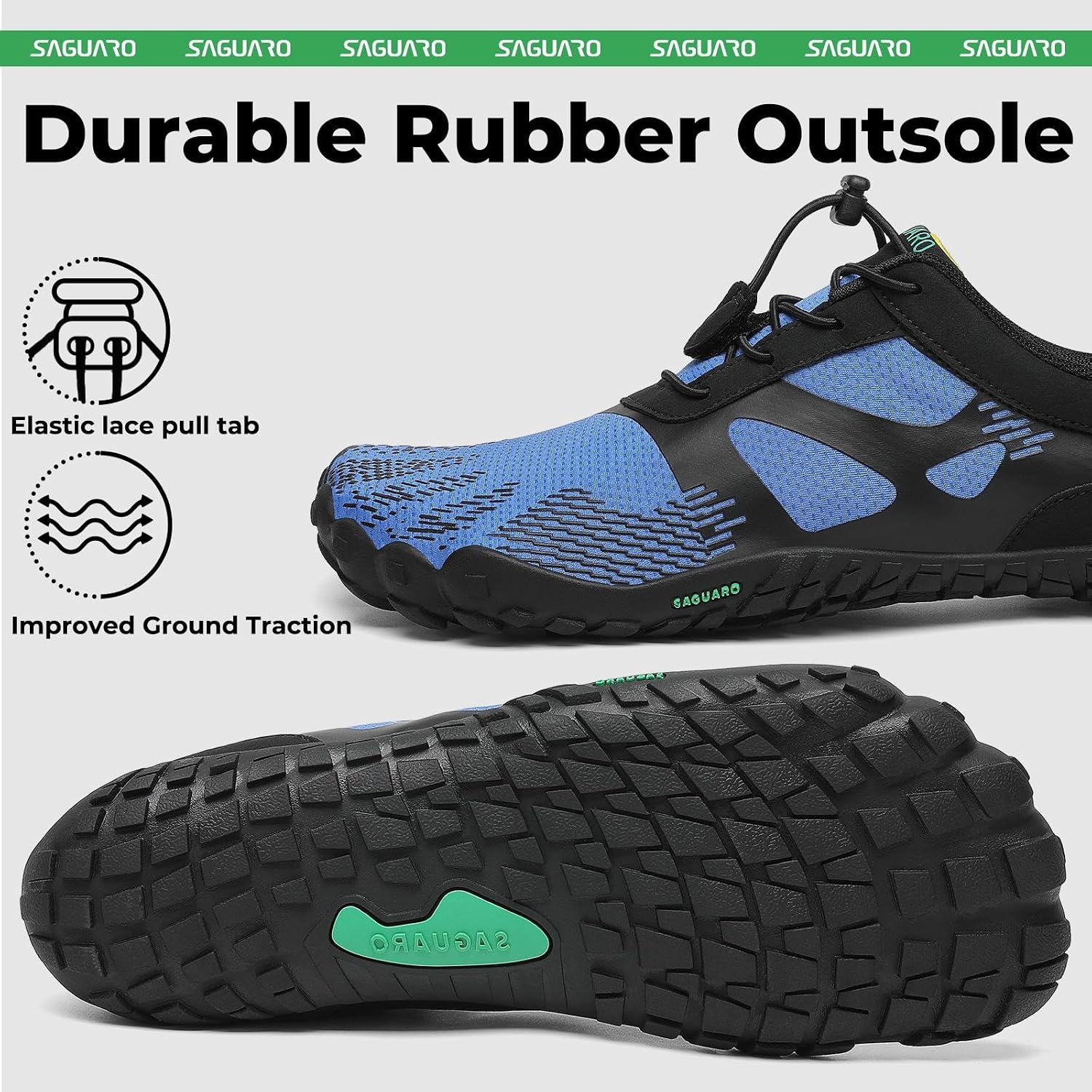 SAGUARO Barefoot Shoes for Men & Women | Wide Toe Box Zero-Drop Minimalist Trail Running Hiking Shoe image 5