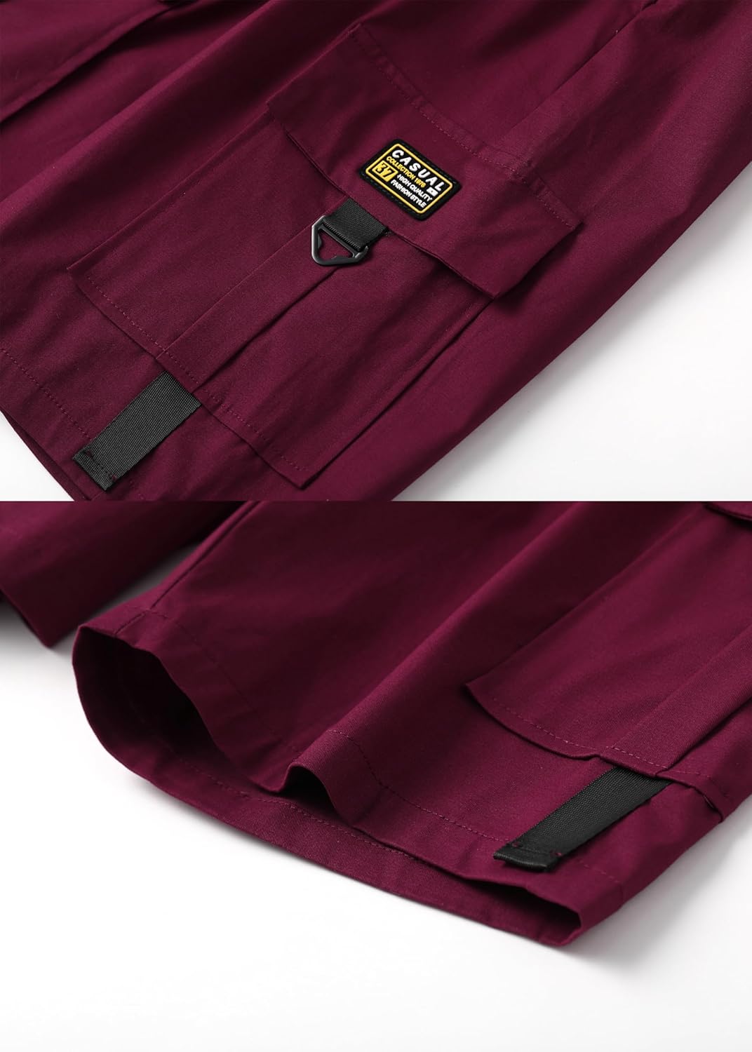 VtuAOL Women's Cargo Shorts Elastic Waist Comfy Cotton Loose Fit Shorts - Image 7