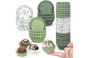 Whaline Greenery Mini Cupcake Liners