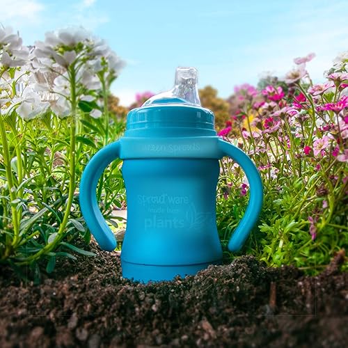 Miniatura 5 de Green sprouts Sprout Ware Sip  Straw Cup hecho de plantas  Vaso de transición de plástico a base de plantas no tóxico sin BPA BPS BPF  Boquilla de