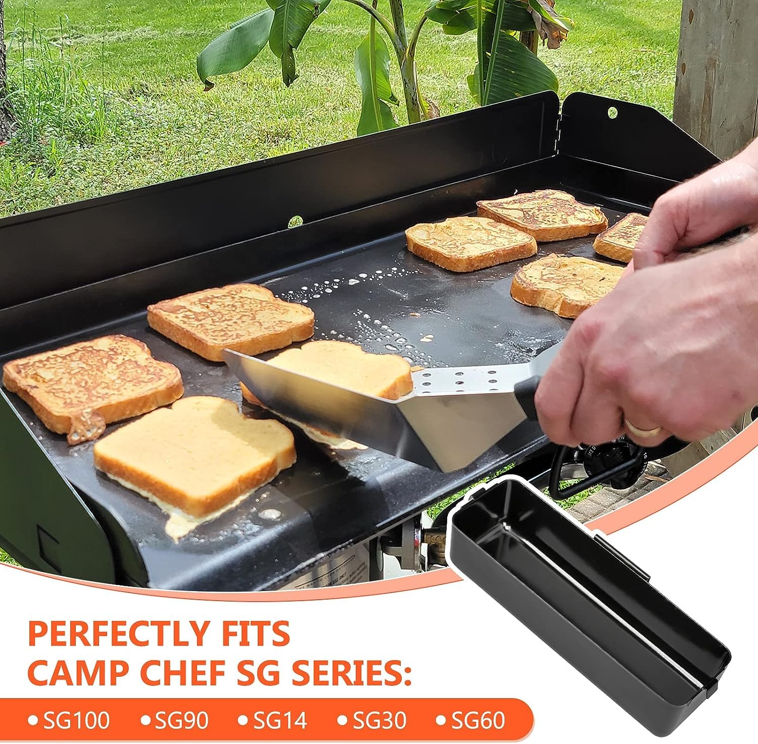 QuliMetal Łapacz smaru do grilla Camp Chef - pasuje do modeli SG100, SG90, SG14, SG30, SG60, FTG600, FTG900, FTG475, patelni do zbierania smaru, z 15-pakowymi wkładkami z folii aluminiowej