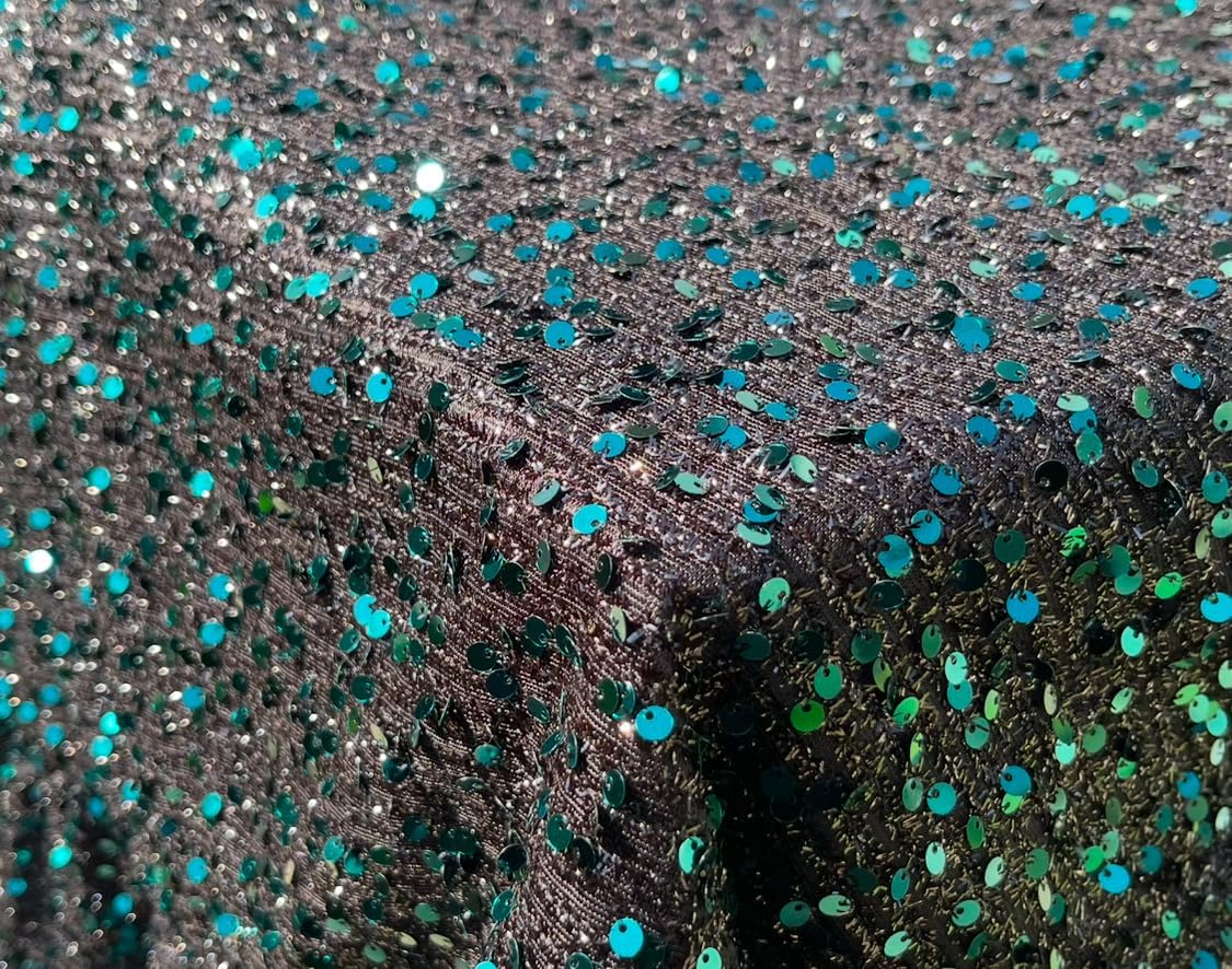 RED DOT BOUTIQUE 847 - Long Sleeves Multi Color Glitter Sequin Bodycon Nightclub Party Short Dress - Image 5