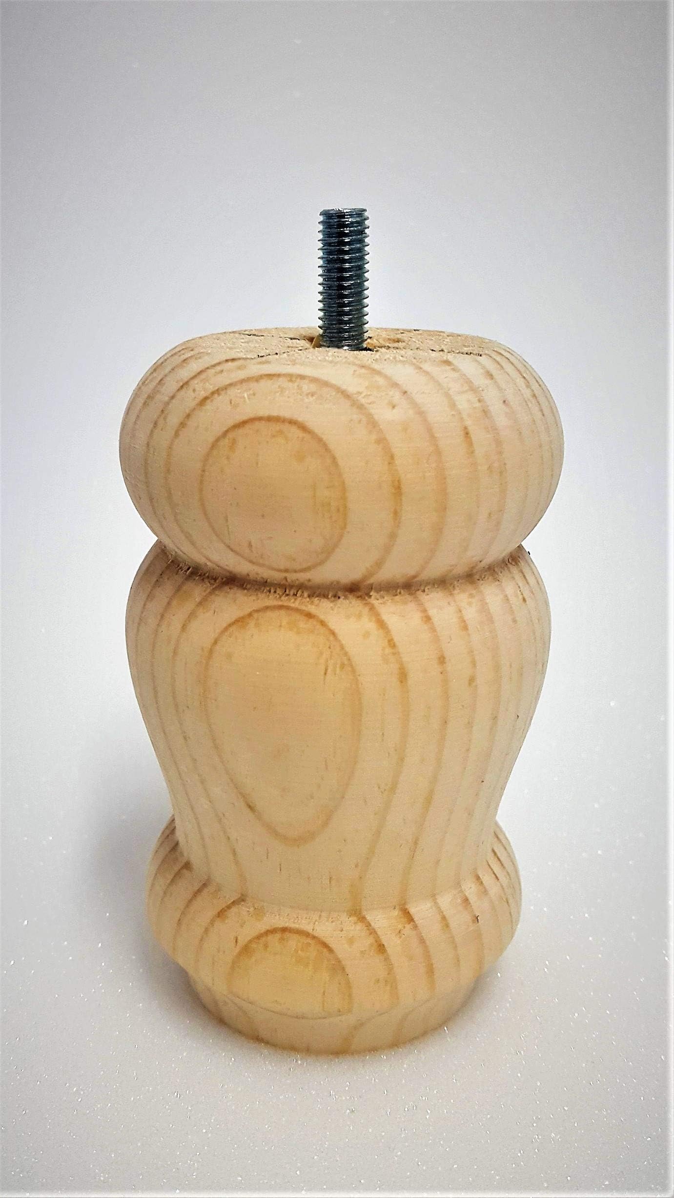 4 x REPLACEMENT FURNITURE LEGS SOLID PINE WOOD FEET/LEGS - CHAIRS, FOOTSTOOLS, SOFAS - M8 (8mm)