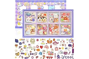 2000 Pieces Kawaii Cute Stickers Vinyl Waterproof Transparent Stickers Animal Stickers for...