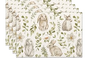 Bunny Rabbit Placemats for Easter Season - Set of 4