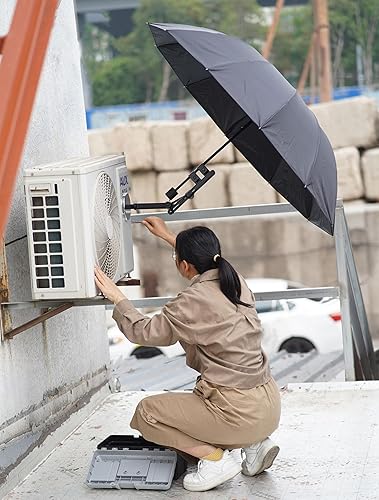 Miniatura 2 de Paraguas HVAC con base magnética, rotación de 360 de doble eje, soporte magnético de gran tamaño y ajuste de altura, se mantiene seco y fresco para