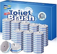 Vista 1 de Hohoky 80Pcs Toilet Wand Refills for Disposable Toilet Bowl Brush Scrubber Cleaner Refill Pads,Toilet Brush Replacement Compatible Heads with Most