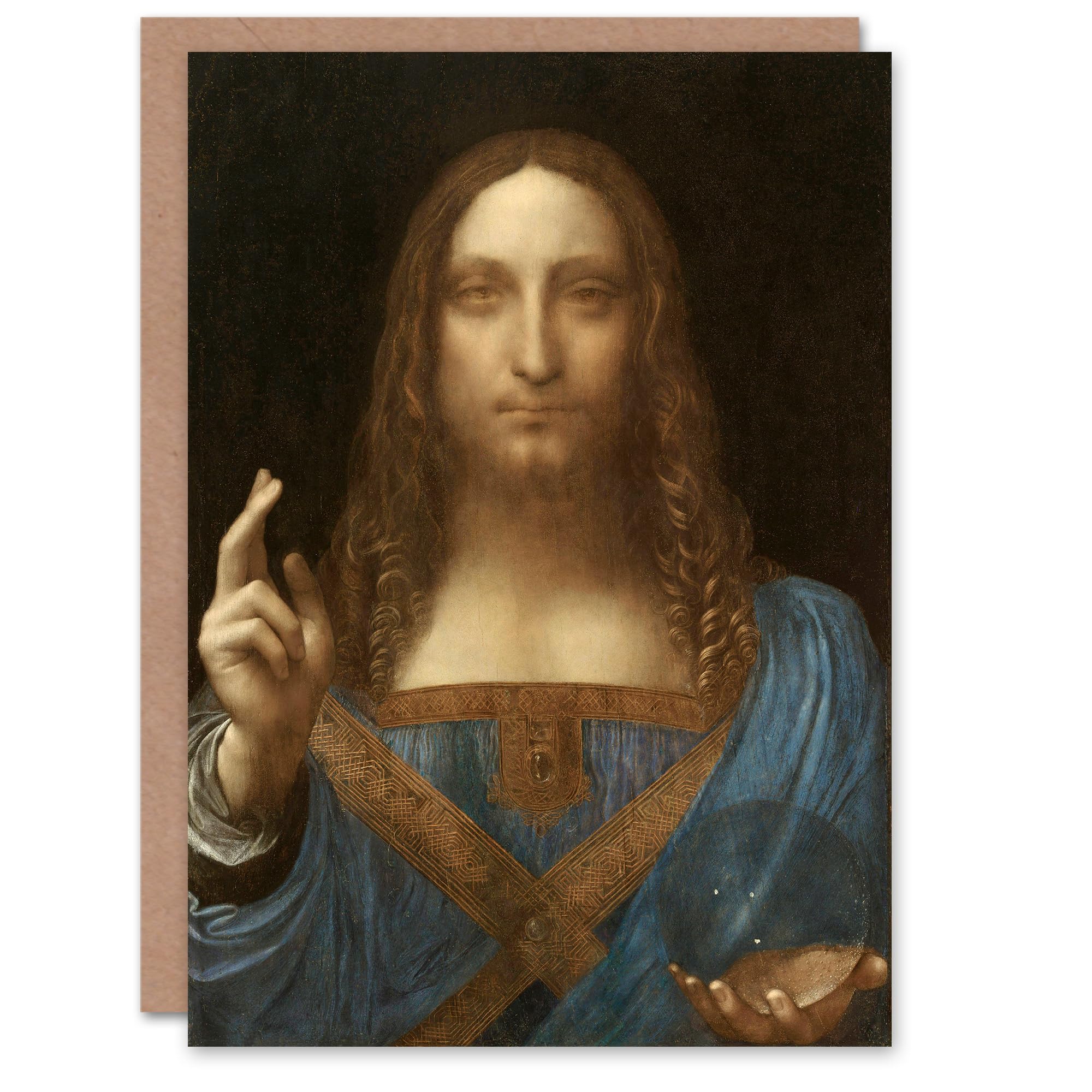 Artery8 Leonardo da Vinci Art Card Salvator Mundi World Savior