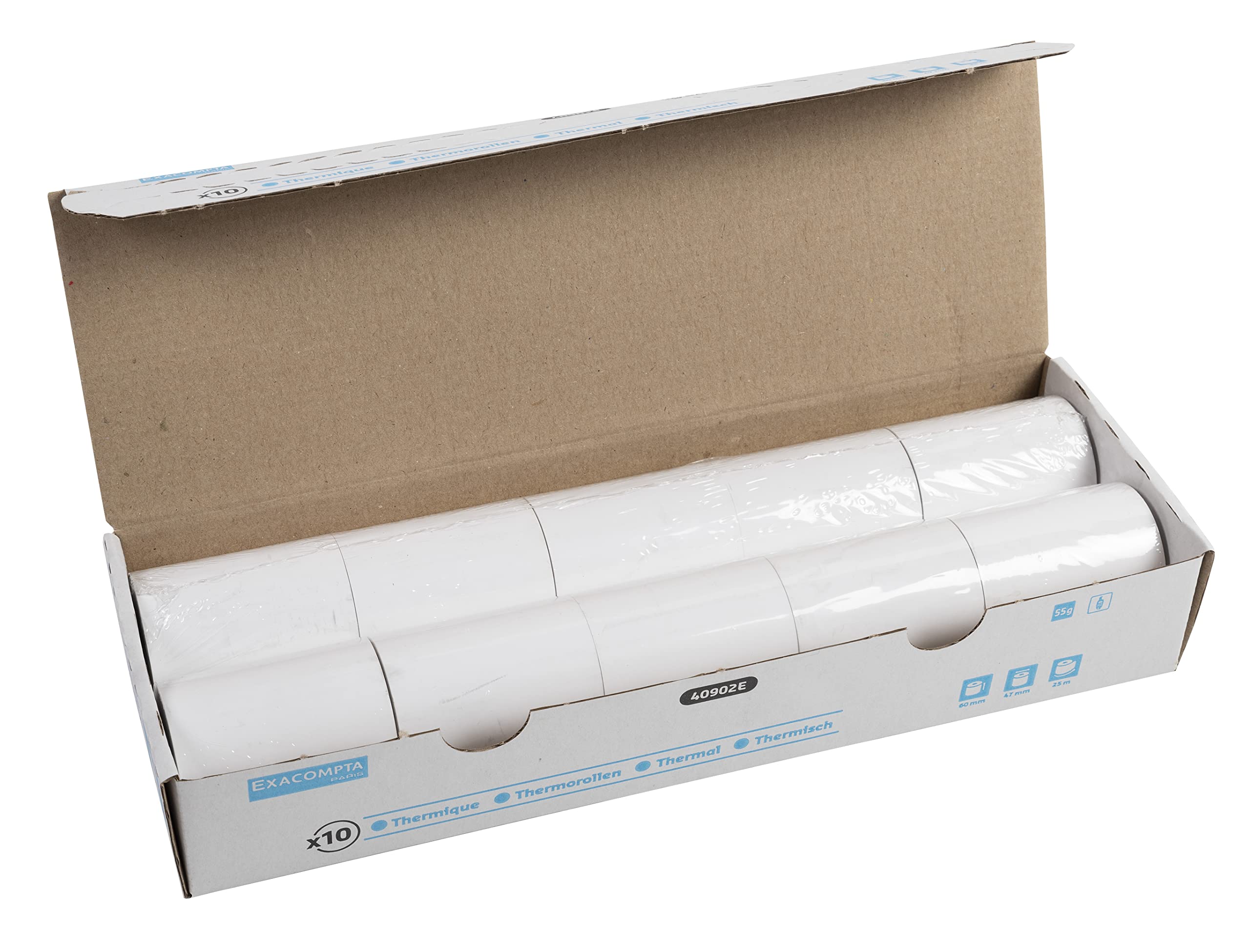 EXACOMPTA Bobines thermiques lot de 10 55g 60x47x12