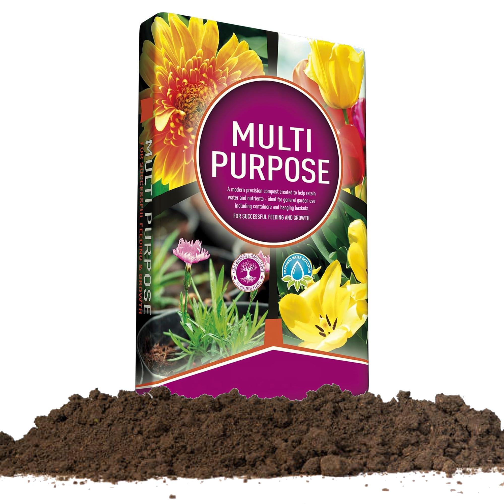 Multi-Purpose 10 Litre Special Mix Nutrient Rich Compost Soil Bag For Indoor Seed Plants, Outdoor Hanging Baskets, Potting, Growing & Plant Beds