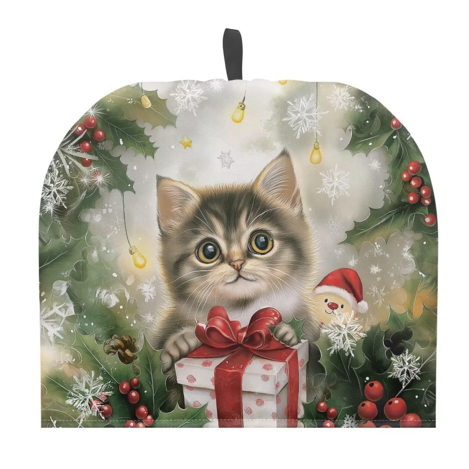 Christmas Cat Small Tea Pot Cozy Cover Teapot Insulation Cover for Extra Thick Wadding Tea Kettle Dust Cover for Housewife Tea Cosy for Teapot Home Kitchen Decorative Tea Cozies