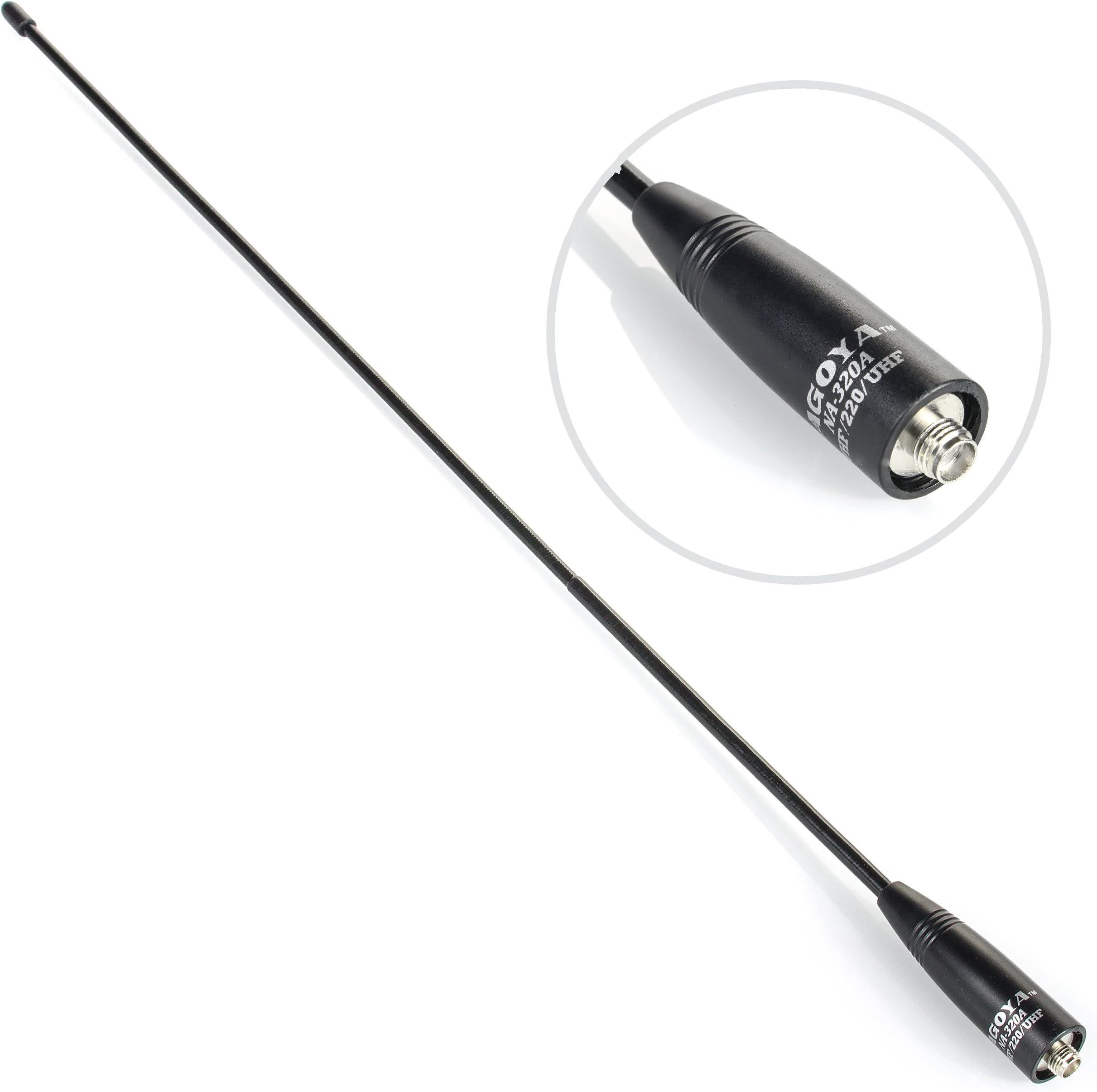 Authentic Genuine Nagoya NA-320A Triband HT Antenna 2M-1.25M-70CM (144-220-440Mhz) Antenna SMA-Female for BTECH and BaoFeng Radios