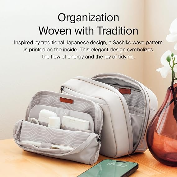 Orbitkey KonMari 2-in-1 Tech Accessory Pouch - Stone