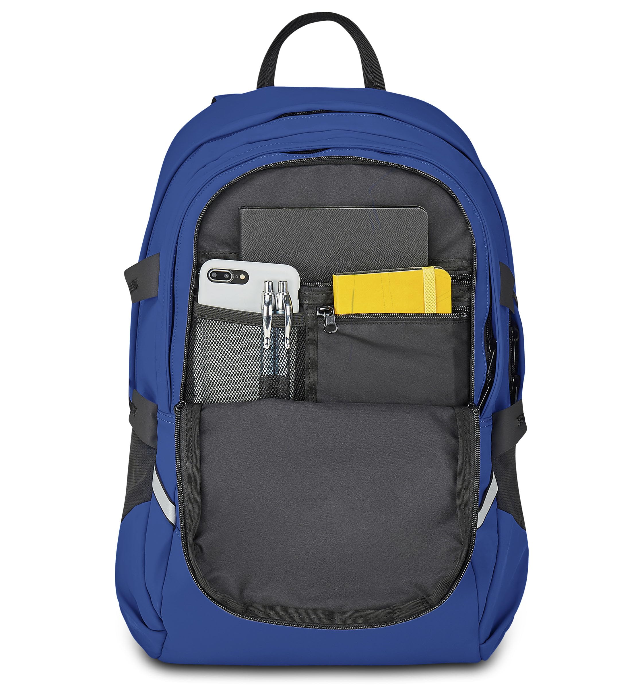 Invicta Zaino Lavoro Invict-Act Plus, Blu, Doppio Scomparto Con Tasca PC 14", Tasca Borraccia e Fondo Rinforzato, Zaino Capiente e Versatile da 29 L Per Ufficio e Università, Per Uomo e Donna