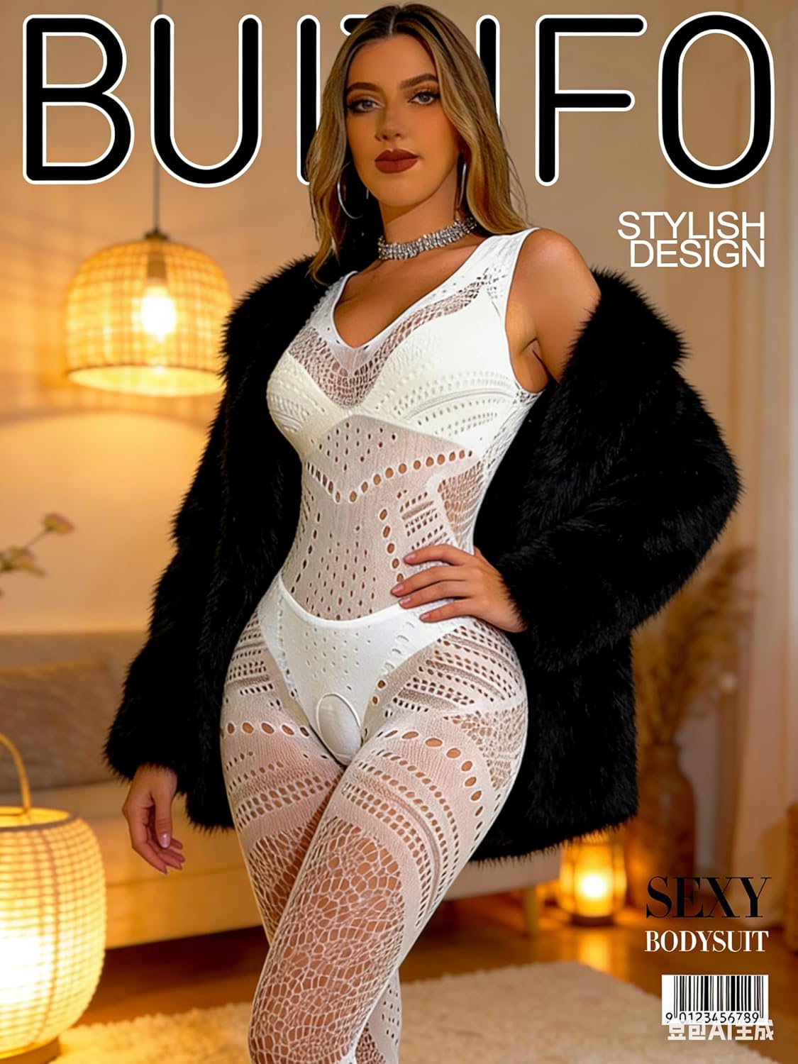 Buitifo Women Lingerie Bodystocking Sexy Bodysuit Fishnet Tights Playsuit Nightwear - Image 3