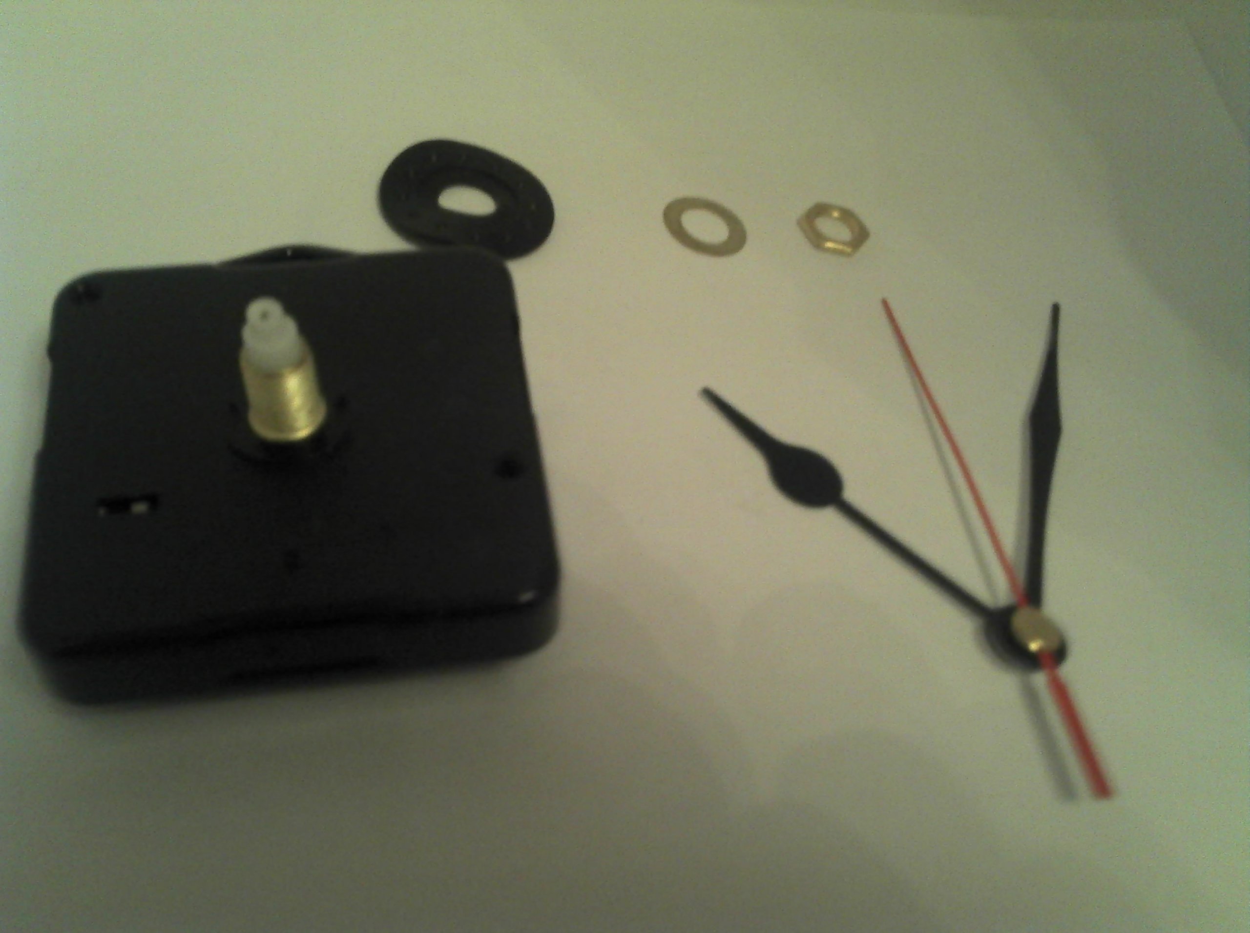 Ashleys workshop Quartz Clock Movement(Short Spindle) and hands set (Black, 73mm)