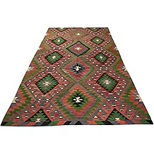 Turkish Kilim Rug, 9.8X5.4 ft, 299X166 cm, Area, Livingroom, Vintage Turkish Decorative Carpet,Handmade Red Brown Rug, Home Decor,