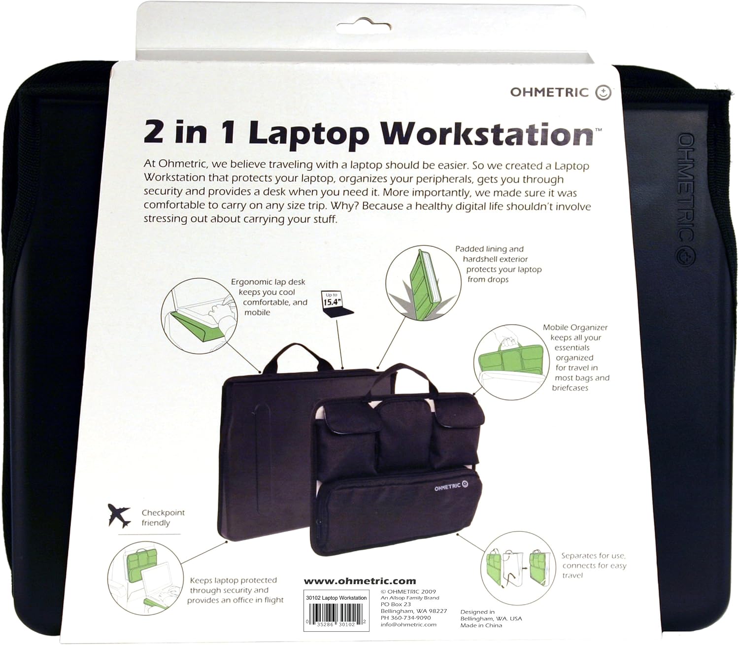 ALLSOP 30102 2-in-1 Laptop Workstation, Black