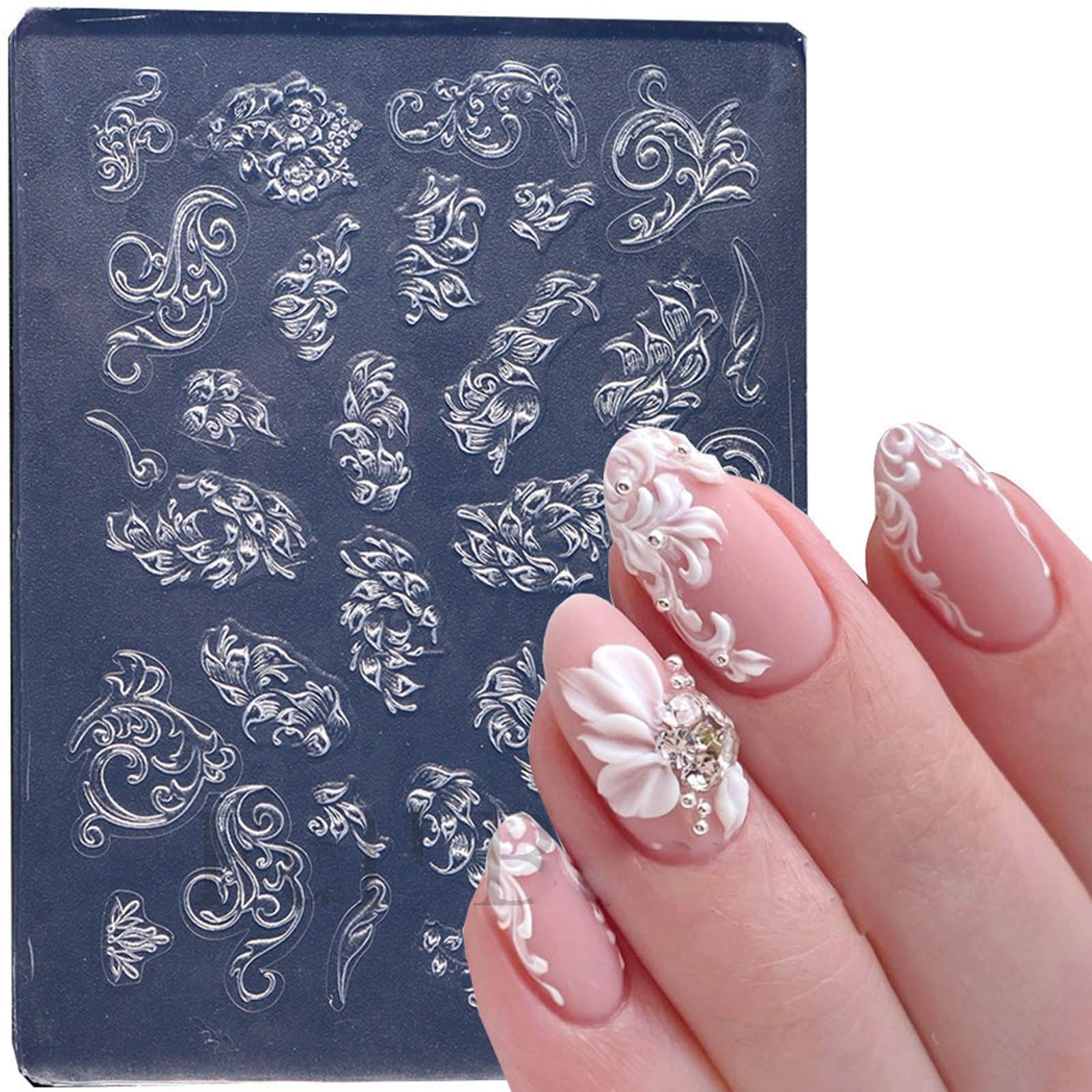 Appuivbt Nail Art Mold for DIY Decorations Silicone Templates Resin Casting Molds