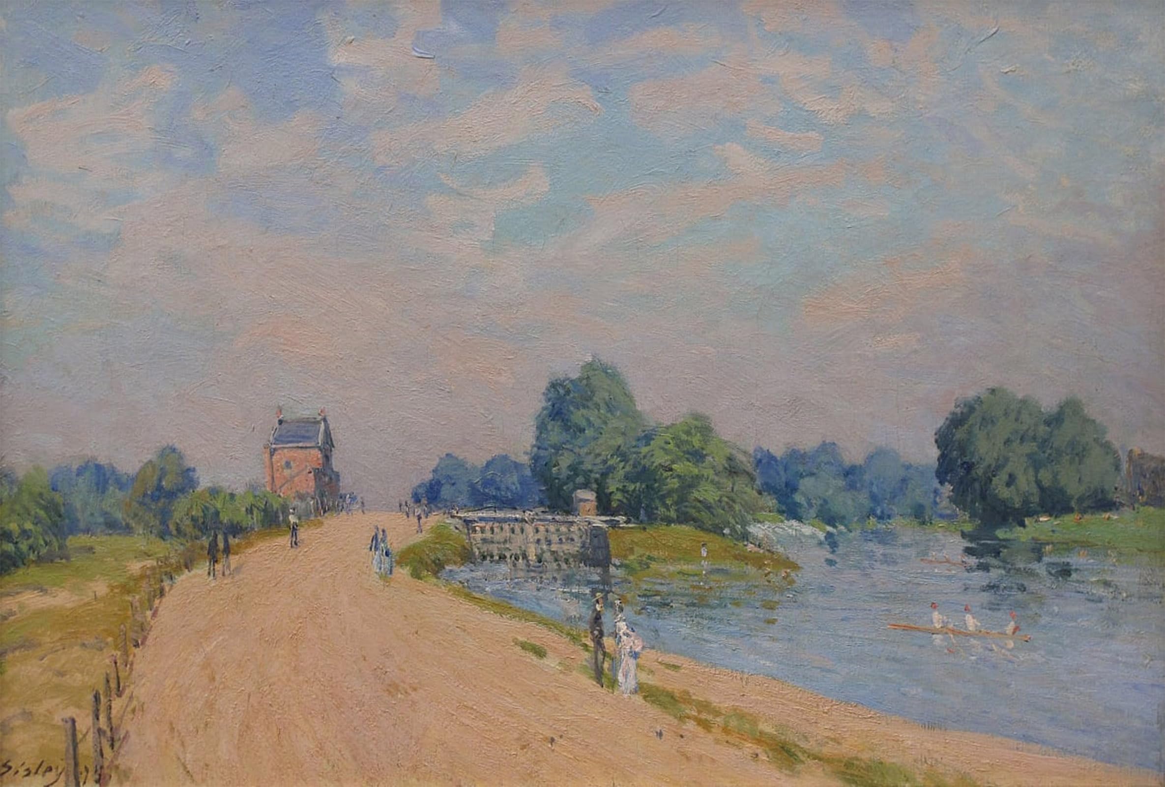 Affiche artistique La Route de Hampton Court Sisley 60x90 - 5