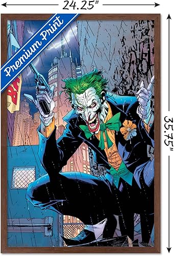 Miniatura 18 de Trends International DC Comics - Póster de pared de The Joker - Bang, 22.375 x 34 pulgadas, versión enmarcada en negro Versión enmarcada Barnwood