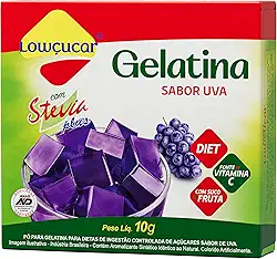 Lowcucar Gelatina Plus Com Stevia Uva 10G