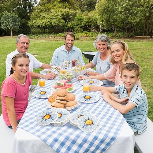 Miniatura 7 de Kosiz 100 servilletas de papel con forma de flor, servilletas de cóctel florales para fiestas, verano, cumpleaños, suministros para el hogar
